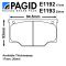 Pagid Girling AR Mk5/BR/ORA Caliper Brake Pad Set