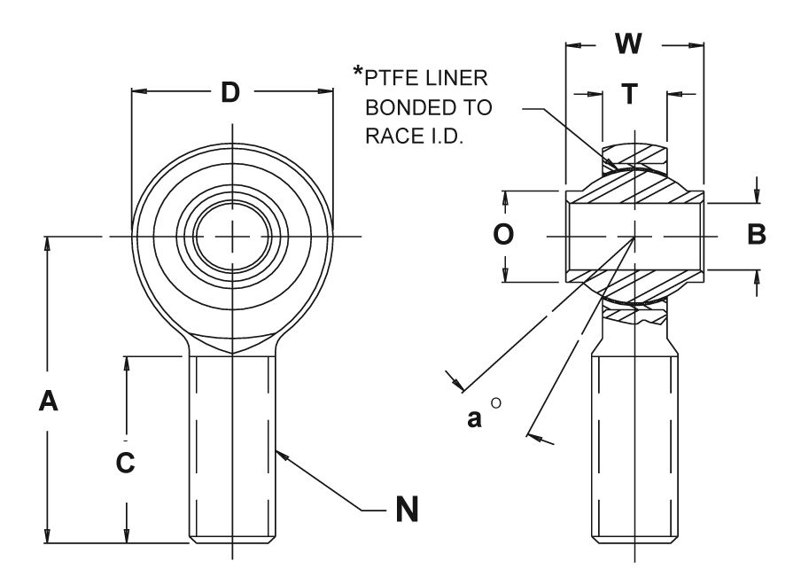 Buy FK Bearings High Angle Male Rod Ends UNF Threads from Competition