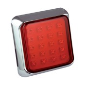 LED Square Rain Light - Chrome Bracket