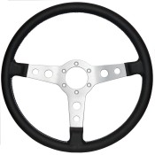 APS 360mm Classic Leather 3 Spoke Steering Wheel
