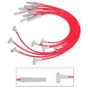 MSD 289-302 Ford 8.5mm Super Conductor Ignition Lead Set, HEI Style,Red