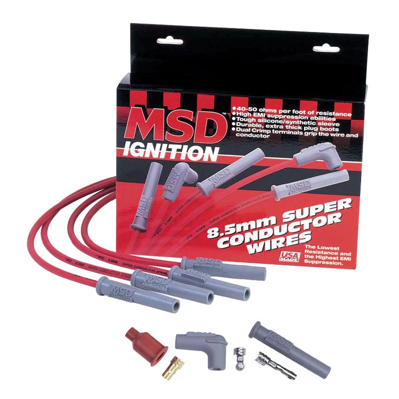 Buy MSD Super Conductor 8.5mm Ignition Leads from Competition Supplies Worldwide Shipping