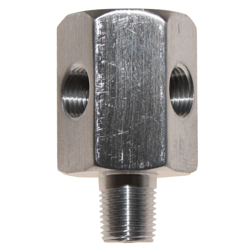 Buy APS Oil Pressure Tee Piece 1/8 NPT Male and 3 x 1/8 NPT outlets