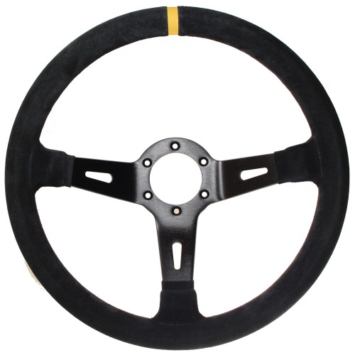 APS Racing 3 350mm 90mm Dish Suede 3 Spoke Steering Wheel