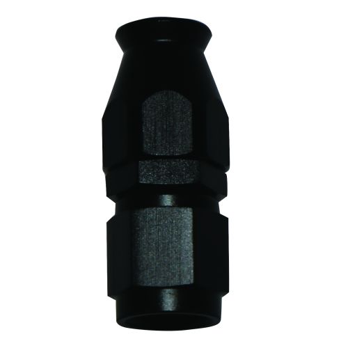 Female Straight Hose End AN-4 Aluminium Suit Smooth Bore PTFE Hose in Black