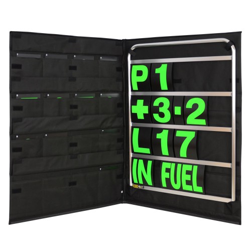 BG Racing Standard Aluminium Pit Board, Bag and Number Set