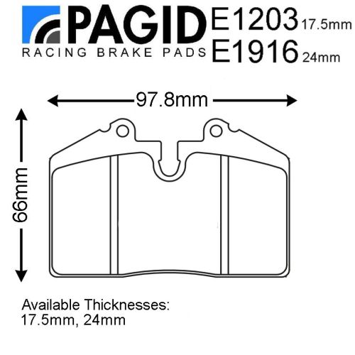 Pagid Brake Pad Set Suits Various Porsche And Ferrari Models