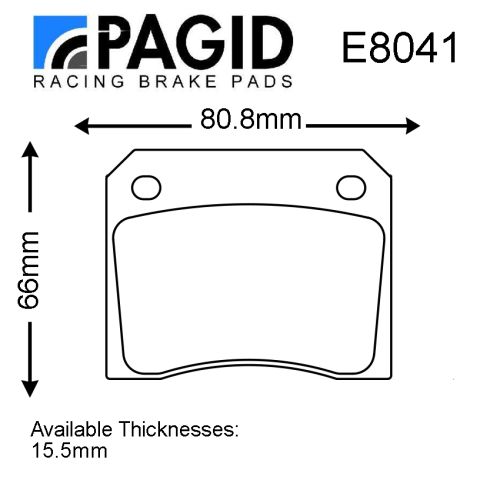 Pagid Brake Pad Set Suit Girling Caliper RS4/2