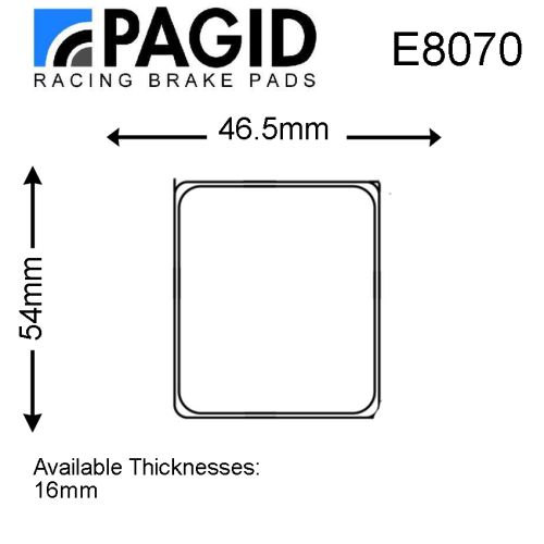 Pagid Pad Set RSH29E Suit Dunlop Caliper 46mm x 54mm