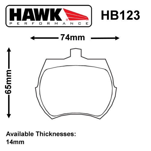 HB123 Pad Set to suit MG Midget Caliper