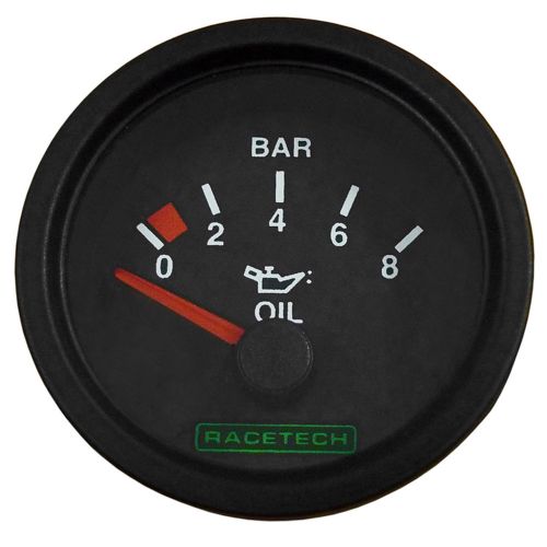 Racetech Electric oil pressure gauge 0-8 bar