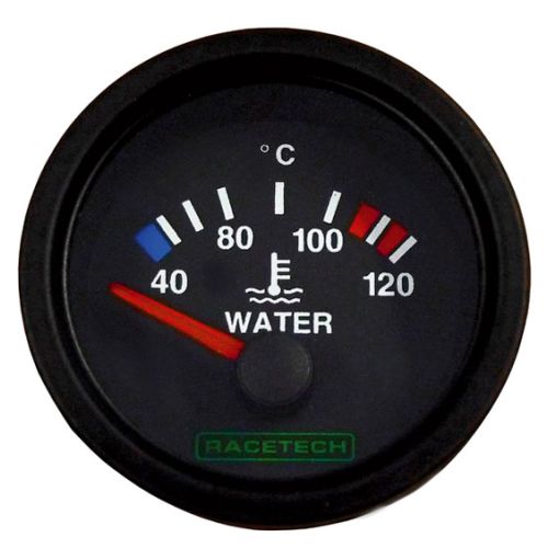 Racetech Electric water temperature gauge 40-120 &deg;C.
