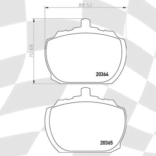 Mintex M1155 Brake Pad Set MGB V8