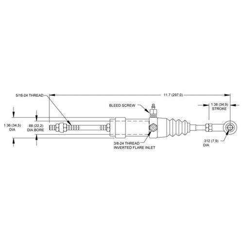 Clutch shop slave cylinder