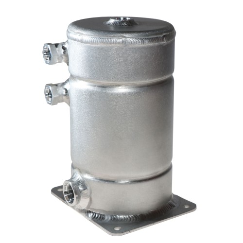 Aluminium Fuel Swirl Pot - 1 x 3/4 UNF Outlet, 2 x 9/16 UNF Inlet 9/16 UNF Return