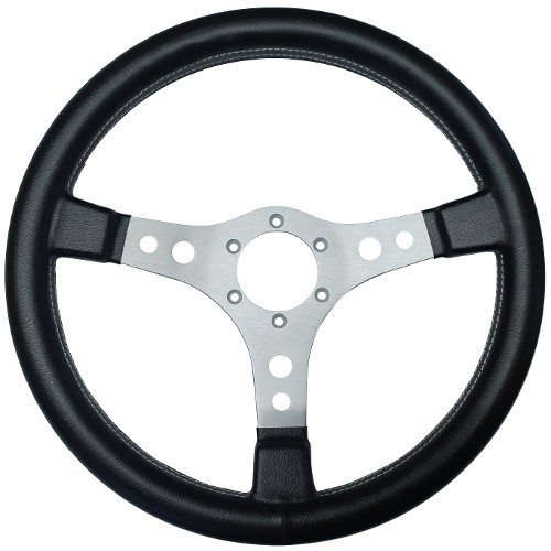 APS 350mm Classic 3 Spoke Steering Wheel, Vinyl Trimmed