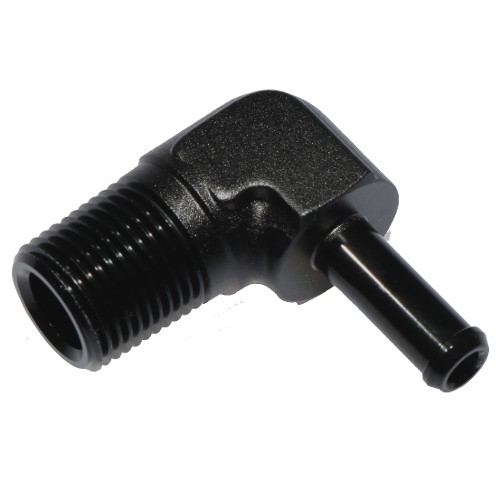 Male 90 Degree Hose End - 5/16 (8mm) Hose Tail X 3/8 NPT