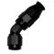 Female 45 Deg Hose End AN-4 Aluminium Suit Smooth Bore PTFE Hose in Black