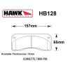 HB128 Pad Set to suit Corvette Twin Pin Caliper