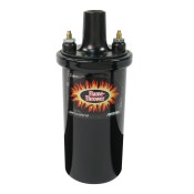 Pertronix D200810 Flame-Thrower Black Cap Male Plug and Play Black Cap Male Marine Billet Electronic Distributor with Ignitor II Technology with Black Cap Male for Chevrolet Small Block/Big Block 