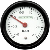 Racetech Mechanical Boost Gauge -1 to 2.5 Bar