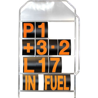BG Racing Large Aluminium Pit Board and Number Sets