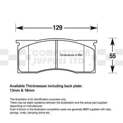 Kelsey-Hayes D11 Mustang/Falcon Brake Pad Set