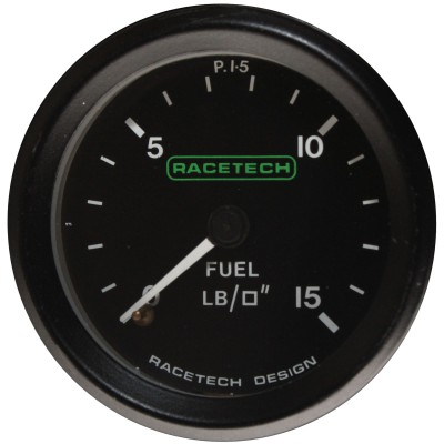Racetech Mechanical Fuel Pressure Gauge 0-15 PSI