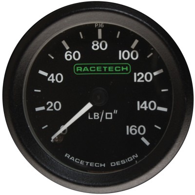 Racetech Mechanical Oil Pressure Gauge 0-160 PSI